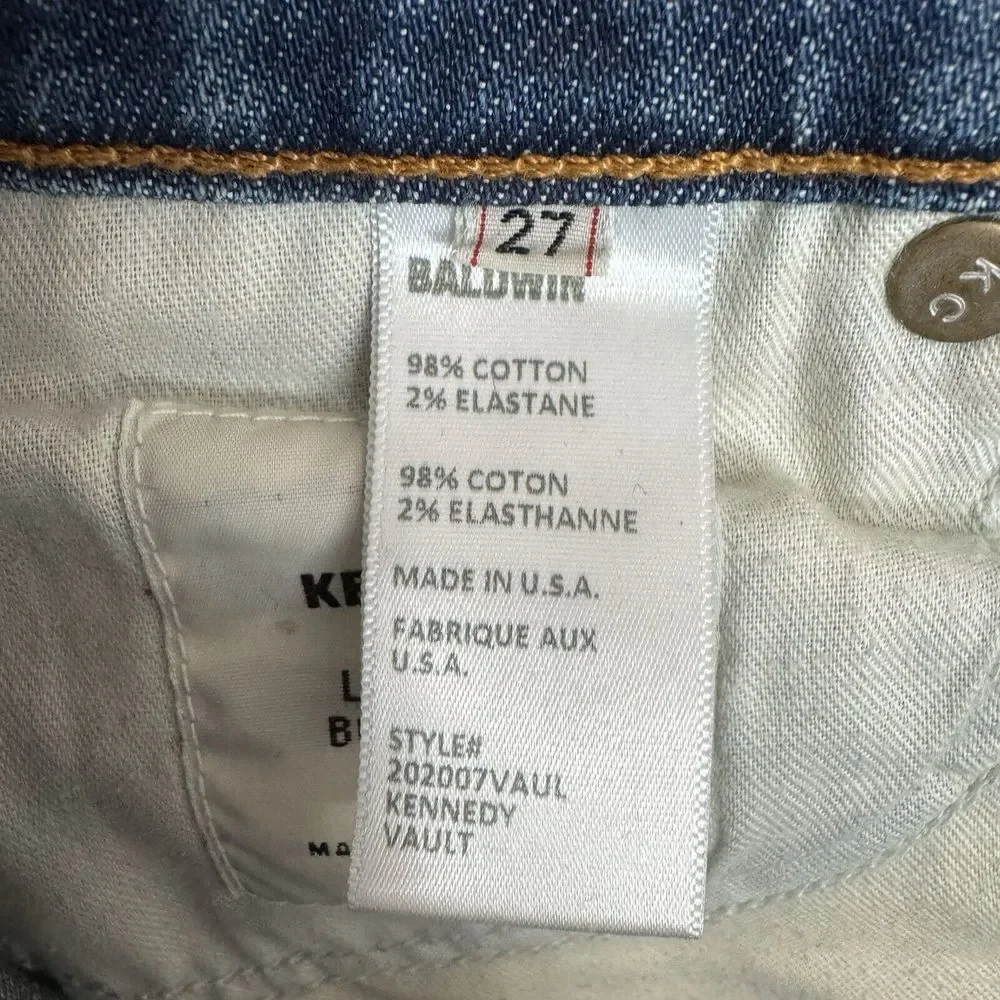 Baldwin Kansas‎ City Kennedy Low Rise Boyfriend Jeans Size 27 Distressed Cuffed